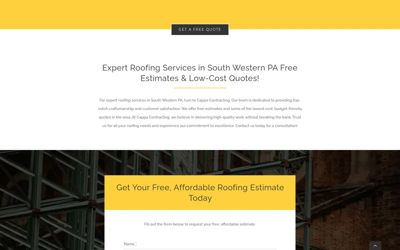 Cappa Contracting website